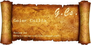 Geier Csilla névjegykártya