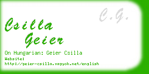 csilla geier business card